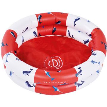 Baby Pool 60cm Red White Whale
