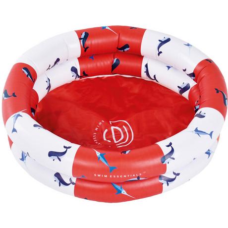 Swim Essentials  Baby Pool 60cm Red White Whale 