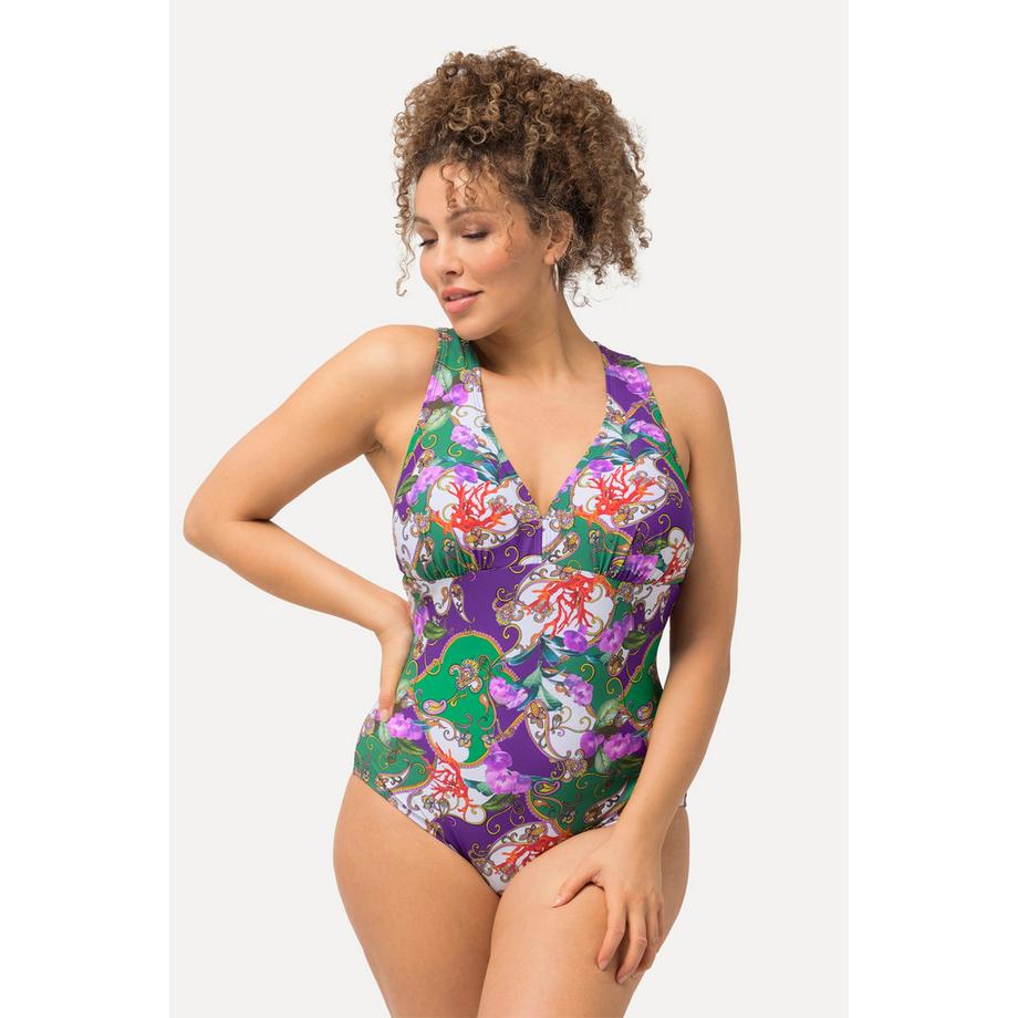 Ulla Popken Maillot de bain Bonnets Souples Bretelles Macramé Motif Floral  