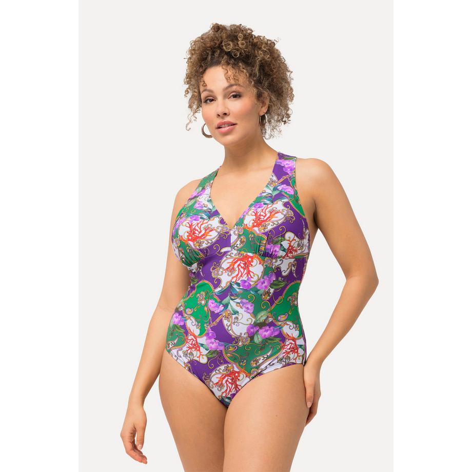 Ulla Popken Maillot de bain Bonnets Souples Bretelles Macramé Motif Floral  
