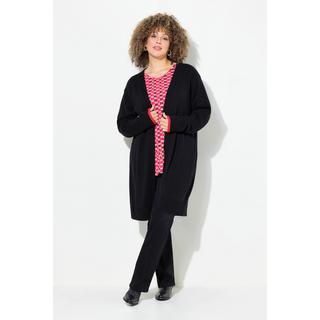 Ulla Popken Cardigan Ouvert Bonhomme en Pain d'Épices  