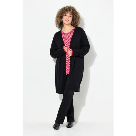 Ulla Popken Cardigan Ouvert Bonhomme en Pain d'Épices  