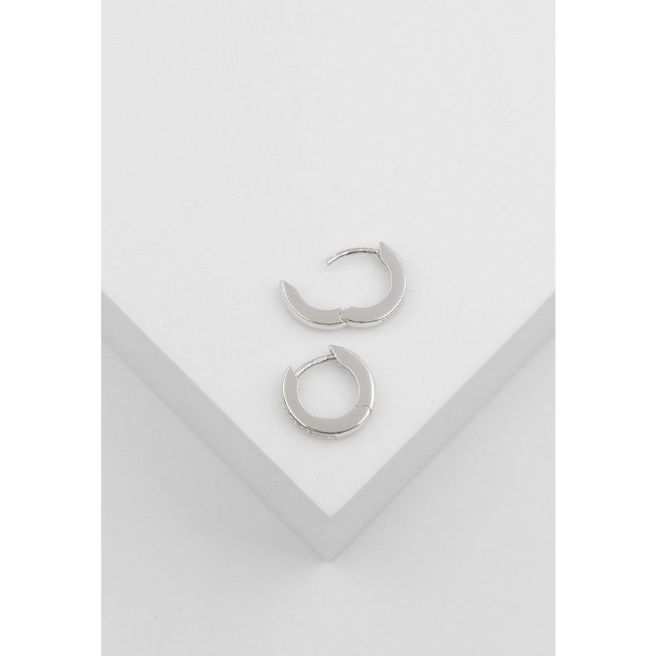 MUAU Schmuck  Creolen Weissgold 750 Diamant 0.09ct. 12mm 