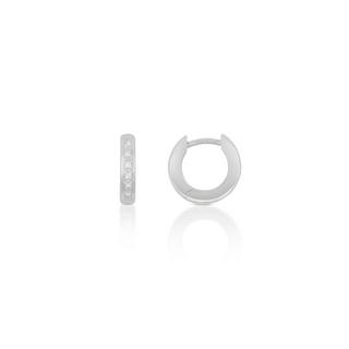 MUAU Schmuck  Creolen Weissgold 750 Diamant 0.09ct. 12mm 