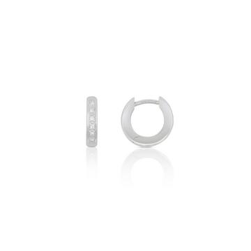 Creolen Weissgold 750 Diamant 0.09ct. 12mm