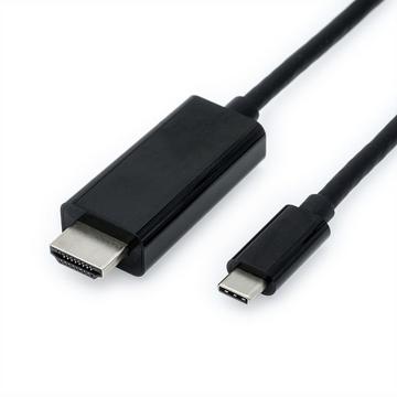 VALUE 11.99.5841 câble vidéo et adaptateur 2 m HDMI Type A (Standard) USB Type-C Noir