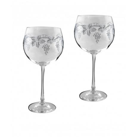 Aulica  SET 2 VERRES A VIN GRAVEE VIGNES 820 ML 