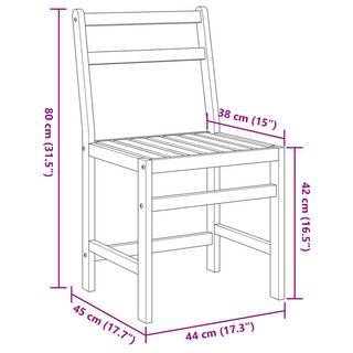 VidaXL set da balcone Legno di acacia  