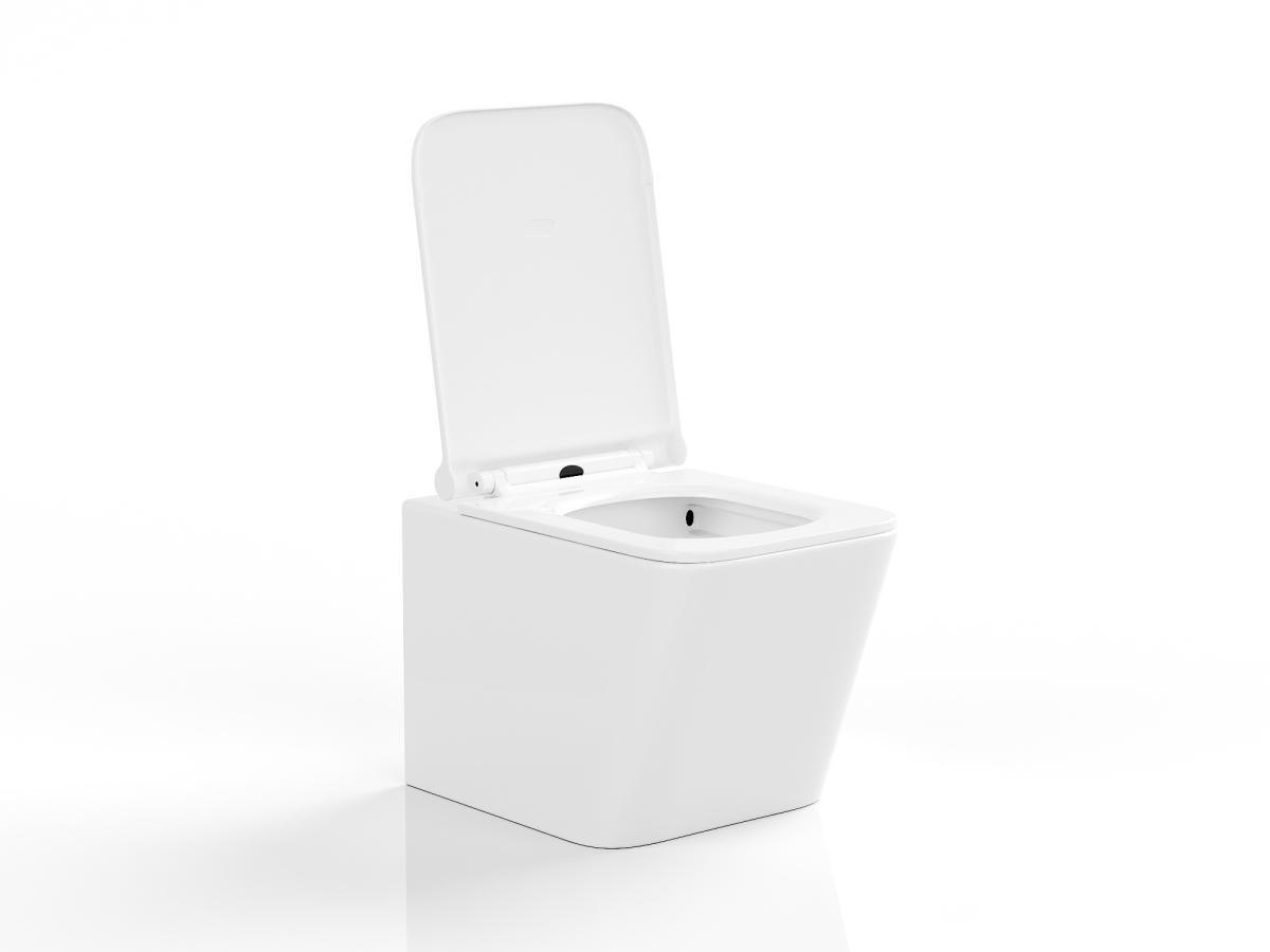 Vente-unique Wand-WC aus Keramik ohne Flansch - Weiß - CLEMONA  