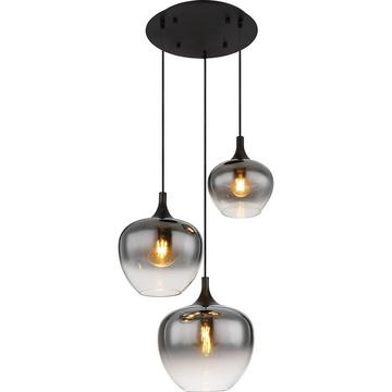 Lampe à suspension Maxy métal noir mat 3xE27