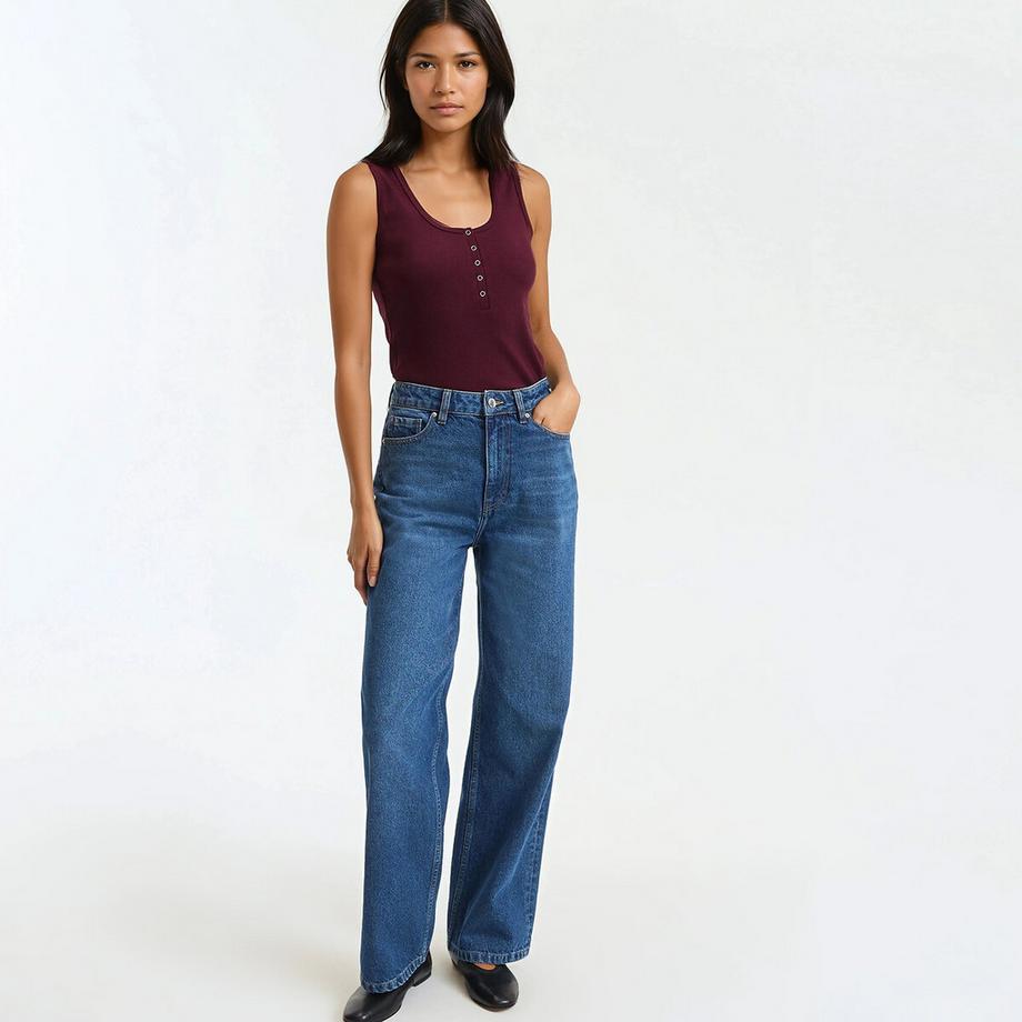 La Redoute Collections Tanktop Tunesischer Kragen Breite Träger  