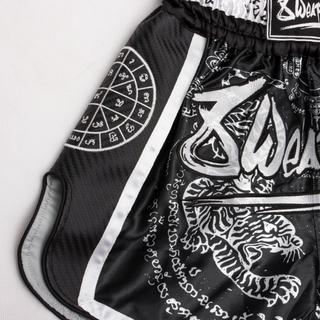 8WEAPONS  Muay Thai Shorts s Carbon - Sak Yant Tigers 