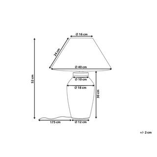 Beliani Lampe à poser en Céramique Traditionnel RODEIRO  