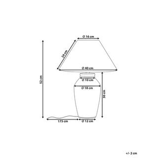Beliani Lampe à poser en Céramique Traditionnel RODEIRO  