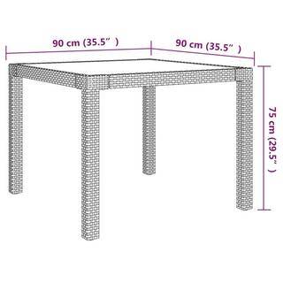 VidaXL set da pranzo da giardino Polirattan  