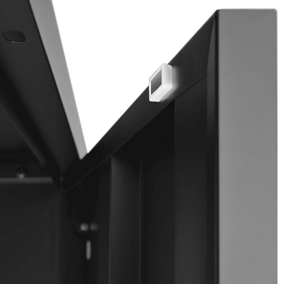 Tectake Sideboard Baker, Magnetverschluss, verstellbarer Zwischenboden, abschliessbare Türen, Kabelführung  