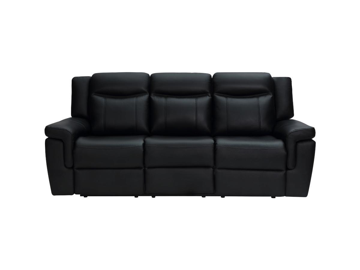 Vente-unique Relaxsofa elektrisch 3Sitzer Leder KENNETH  