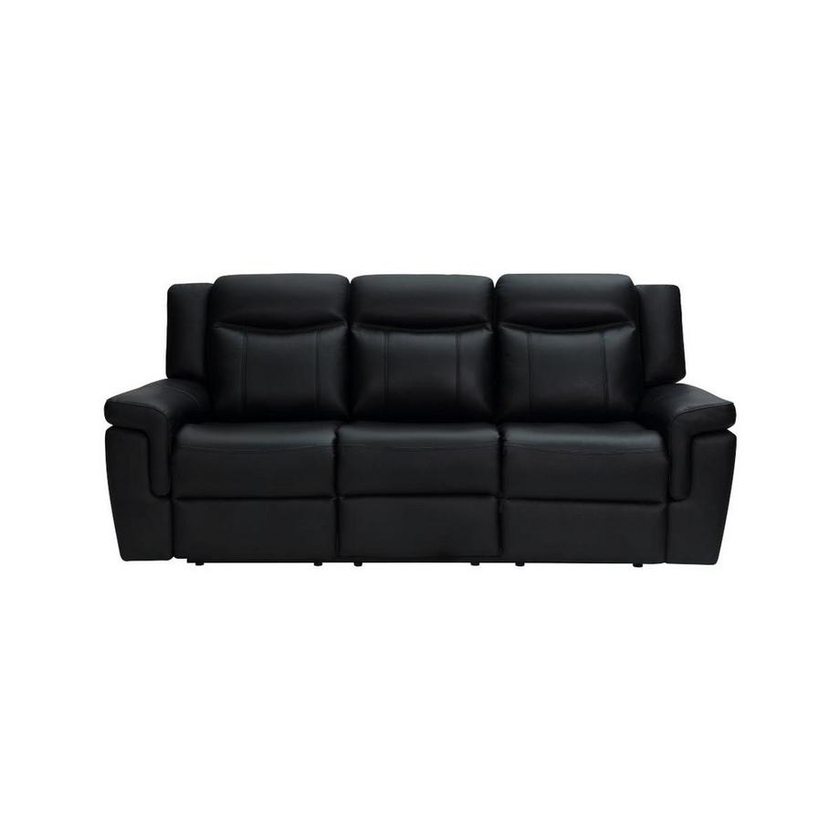 Vente-unique Canapé 3 places relax électrique en cuir avec tablette KENNETH  