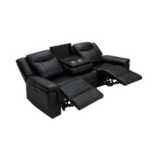 Vente-unique Relaxsofa elektrisch 3Sitzer Leder KENNETH  