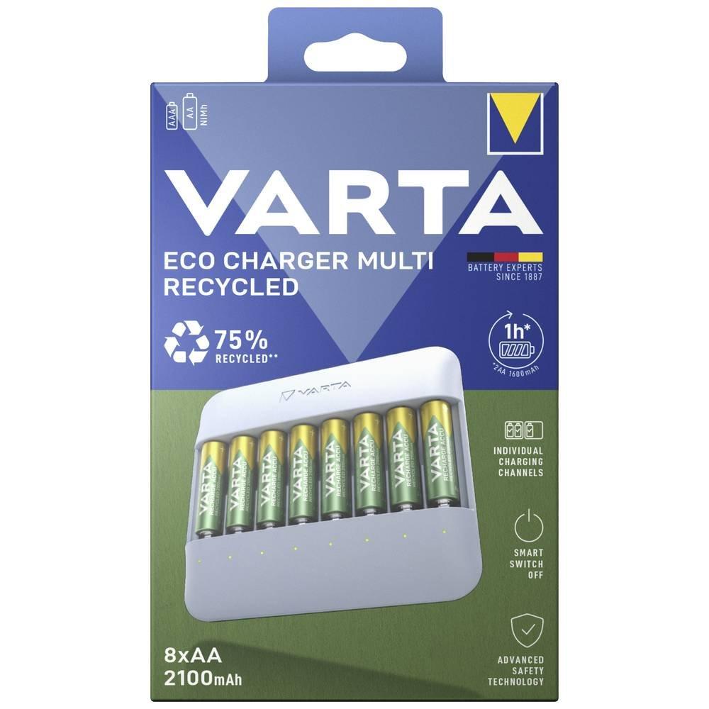 VARTA  Eco Charger Multi Recycled 4x AA 2100 mAh Box 