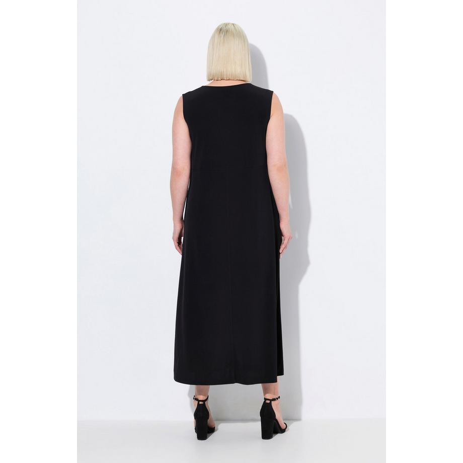 Ulla Popken Robe maxi A-line sans manches effet cache-cœur  