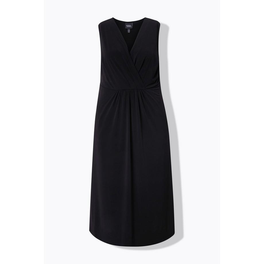 Ulla Popken Robe maxi A-line sans manches effet cache-cœur  