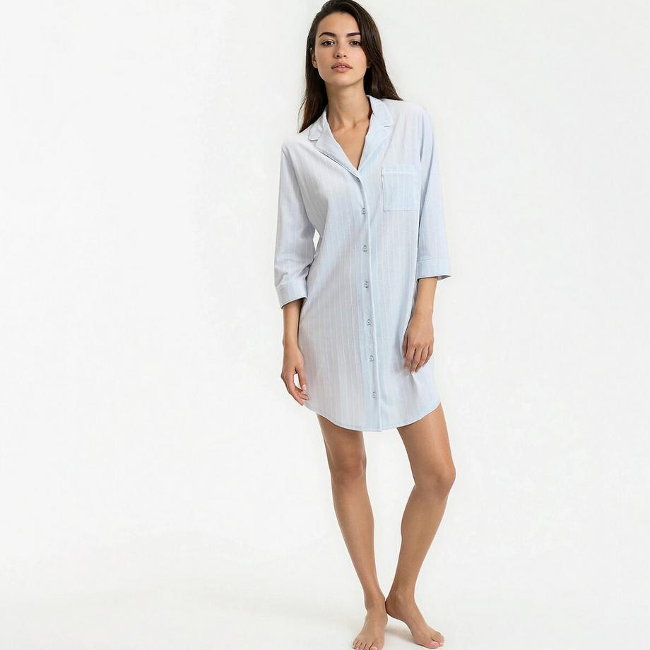 La Redoute Collections Chemise de nuit à rayures en jersey de coton pur  