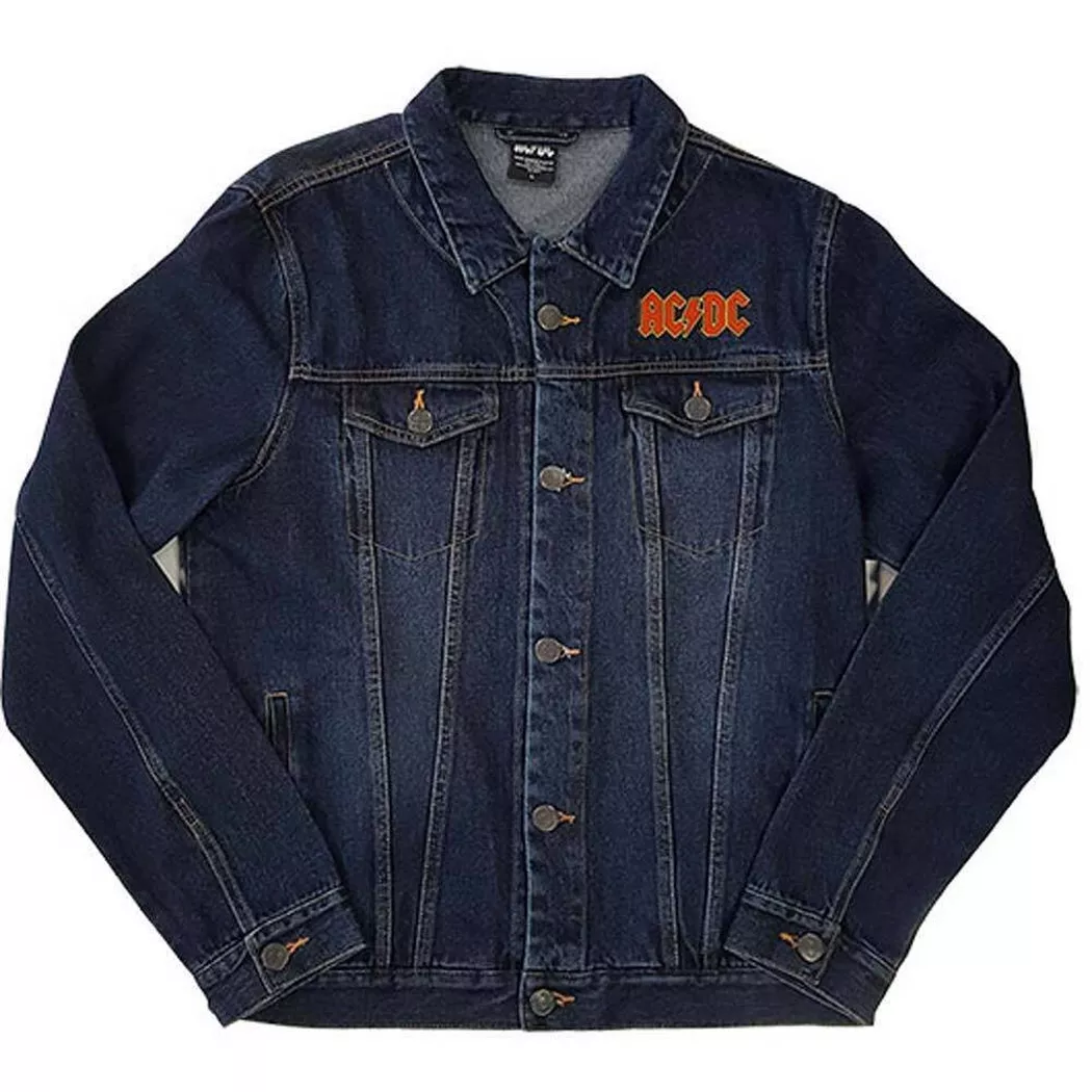 AC/DC - ACDC About To Rock Jeansjacke, per donna, Blu Denim, Größe S