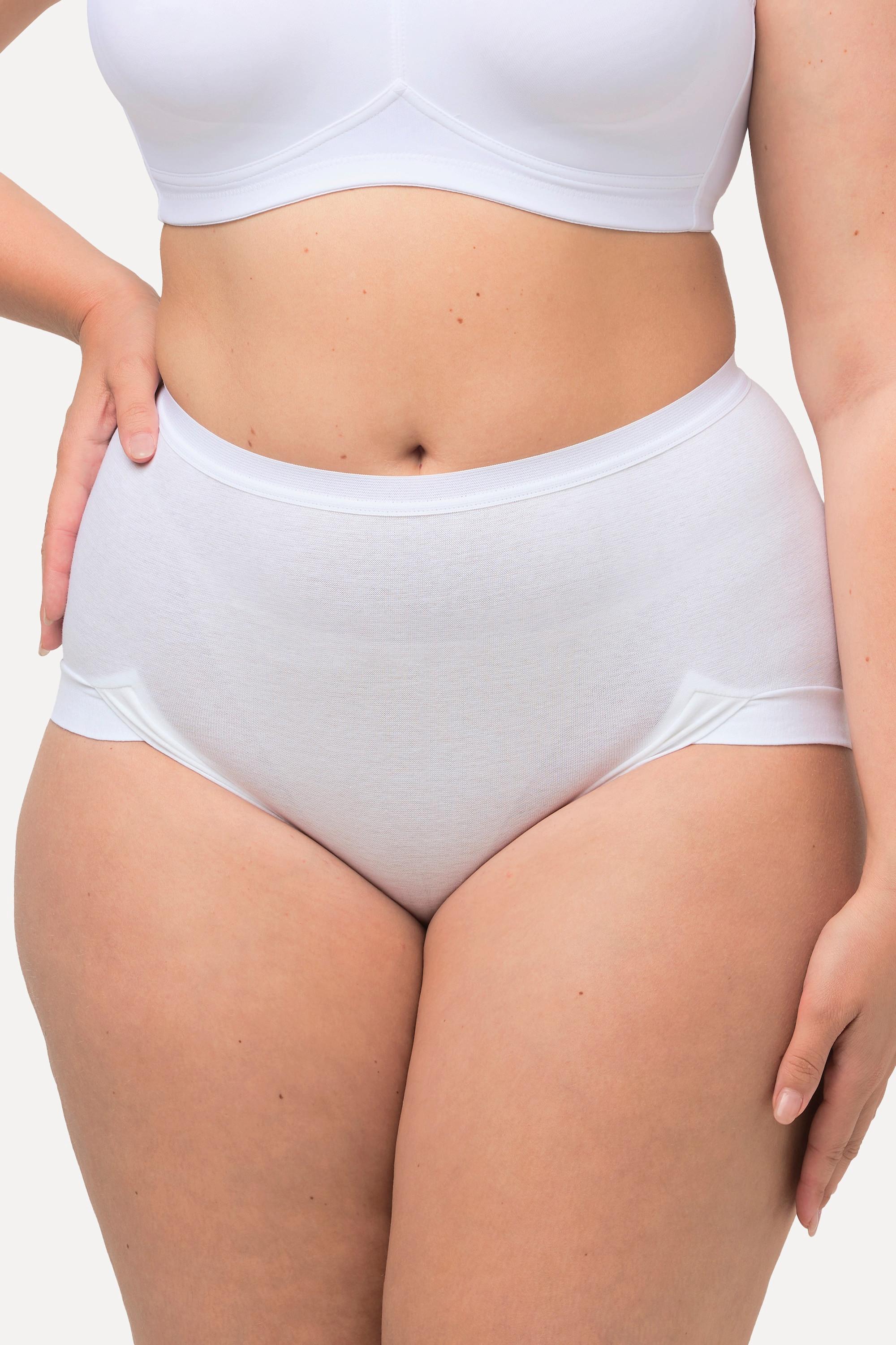 Ulla Popken  Culotte taille haute, en jersey de coton. Cuisses échancrées pour un haut niveau de confort, même lorsque vous restez longtemps assise. 