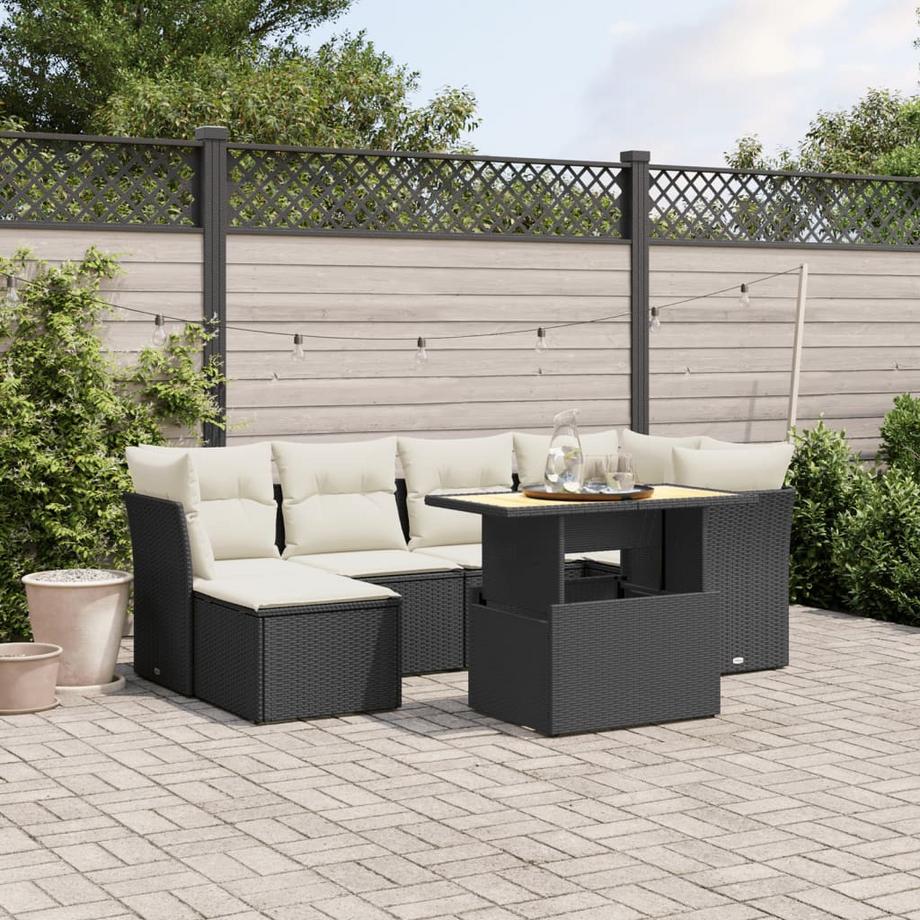 VidaXL Ensemble de canapés de jardin rotin synthétique  