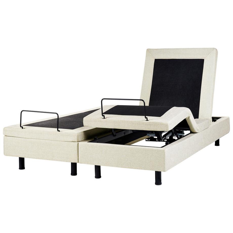 Beliani Lit réglable sans tête de lit en Tissu  DUKE II  