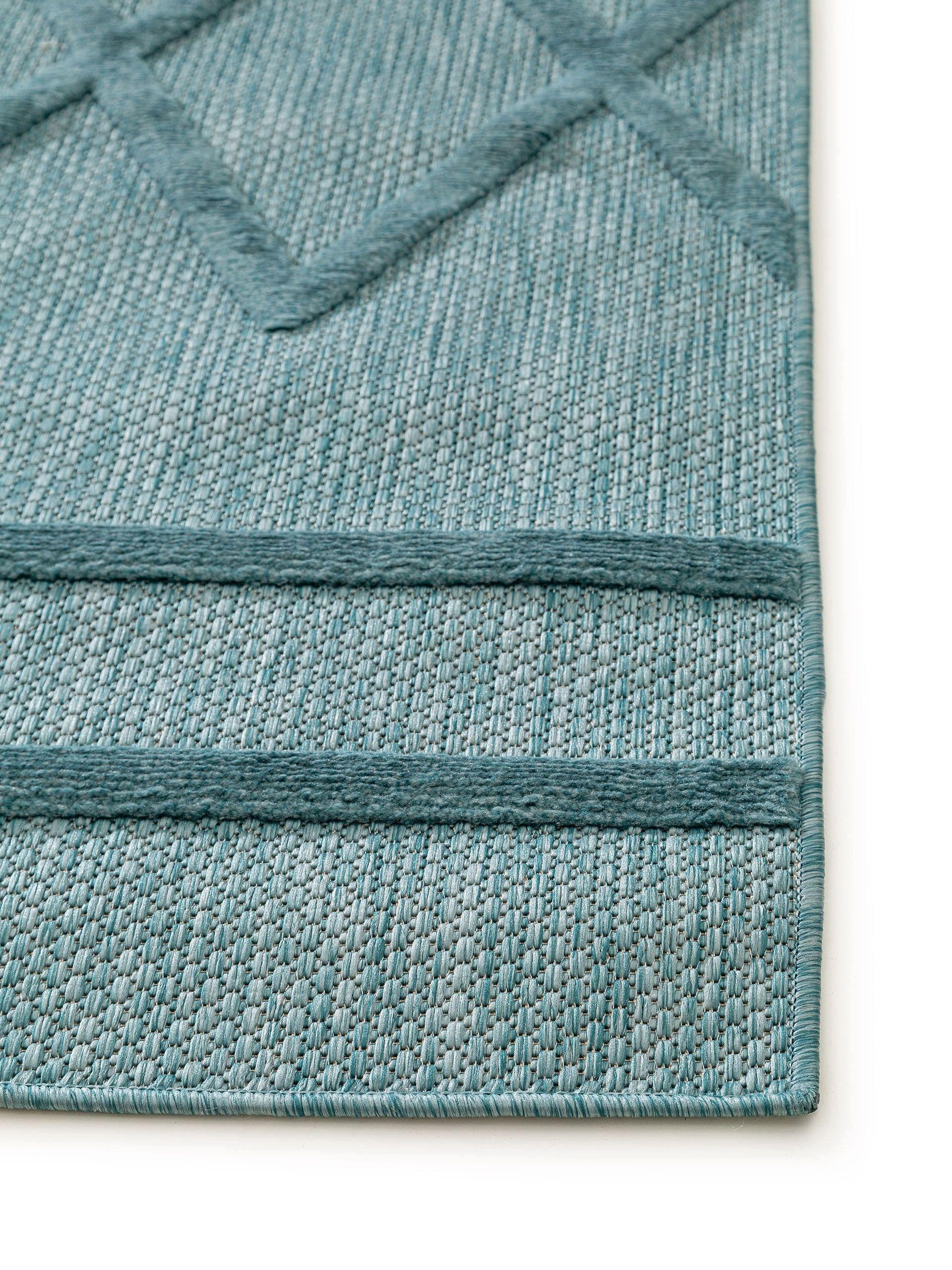 Benuta Tapis d'extérieur & intérieur Bonte Turquoise  