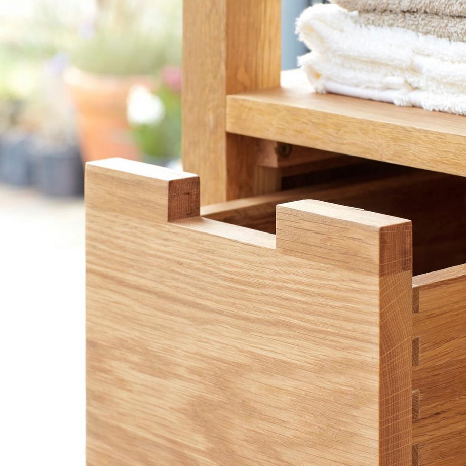 Tikamoon Hochschrank aus massivem Eichenholz Serena  