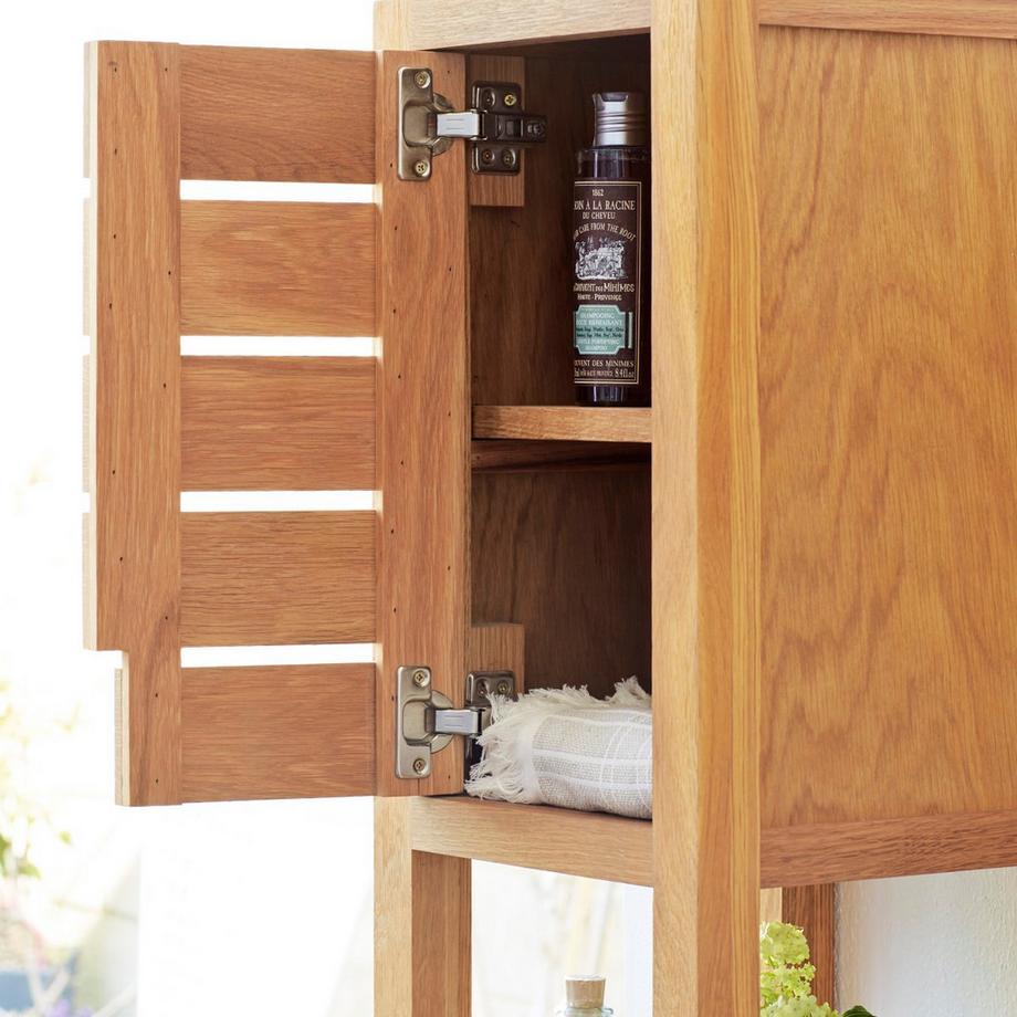 Tikamoon Hochschrank aus massivem Eichenholz Serena  