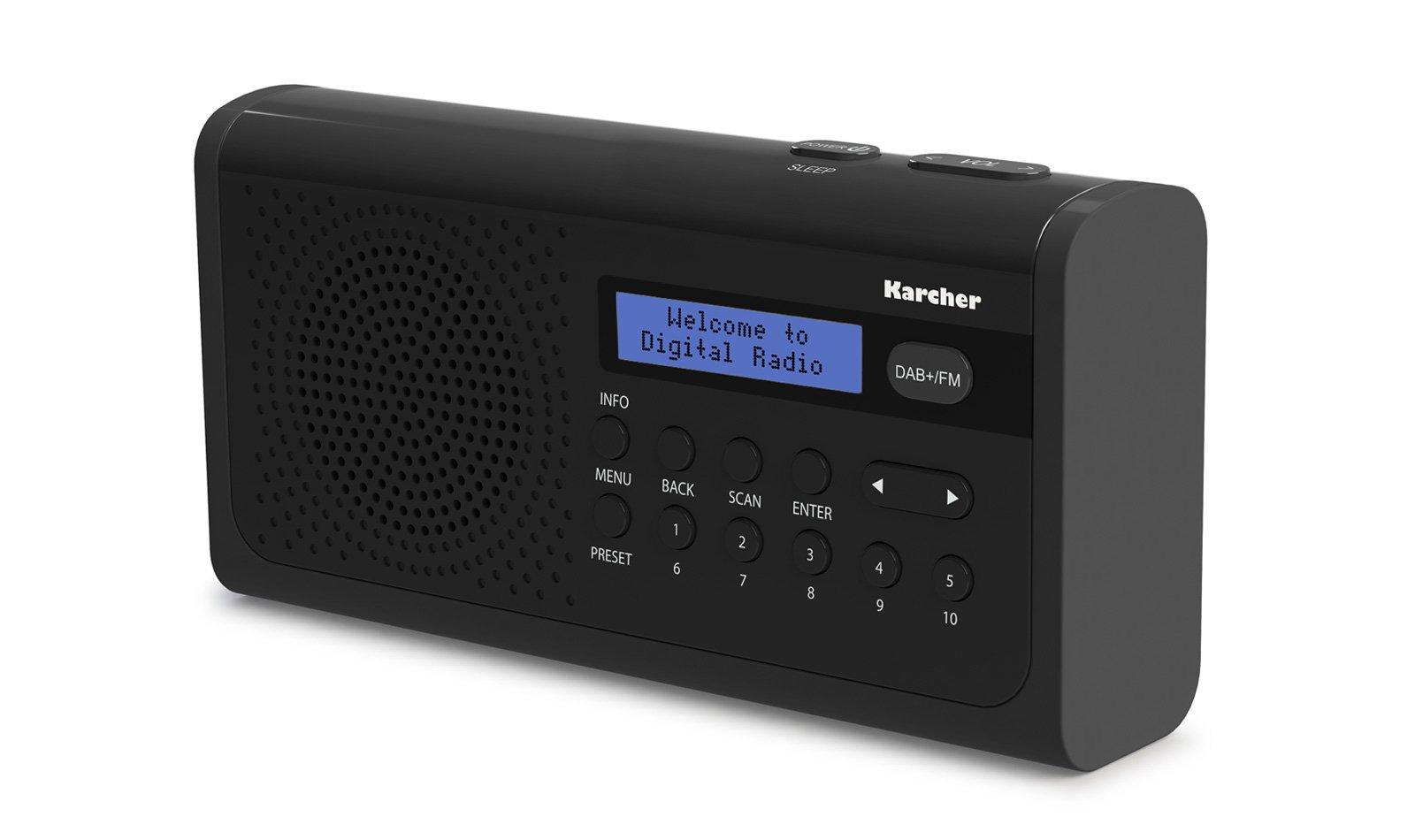 Karcher  Karcher AG DAB 2405 Radio portable Personnel Analogique et numérique Noir 