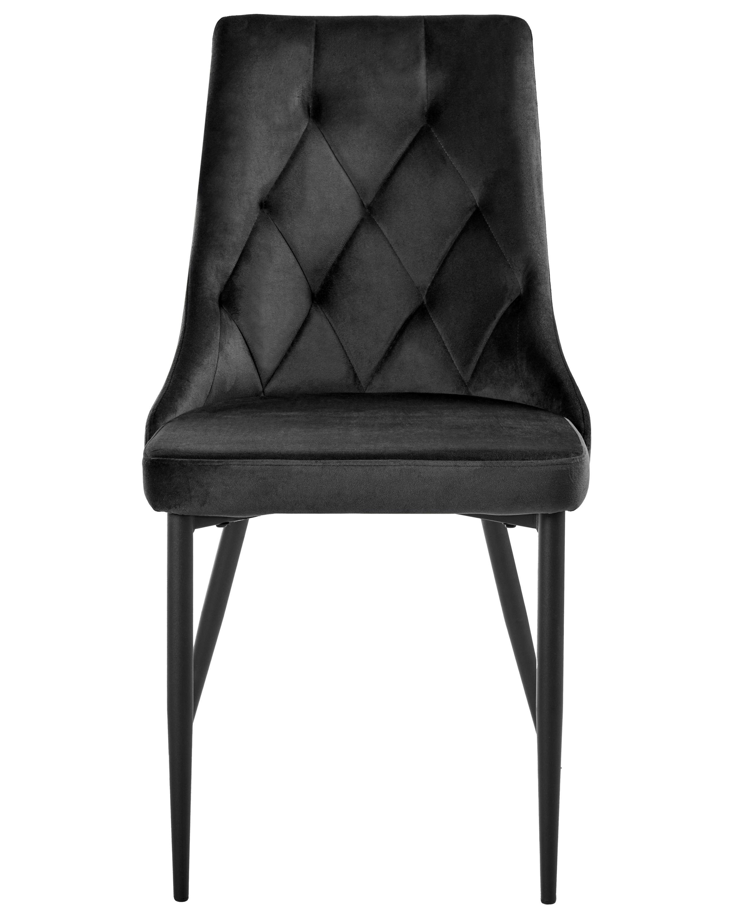 Beliani Lot de 2 chaises de salle à manger en Velours Scandinave AVENIR  