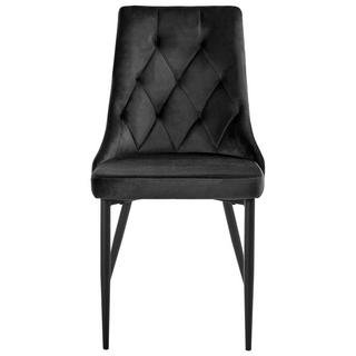 Beliani Lot de 2 chaises de salle à manger en Velours Scandinave AVENIR  