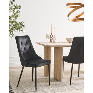 Beliani Lot de 2 chaises de salle à manger en Velours Scandinave AVENIR  