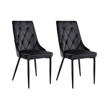 Lot de 2 chaises de salle à manger en Velours Scandinave AVENIR