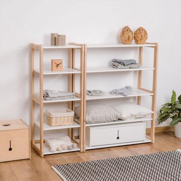 Set d'étagères Montessori, chambre d'enfant, ambiance Montessori - Couleur blanche