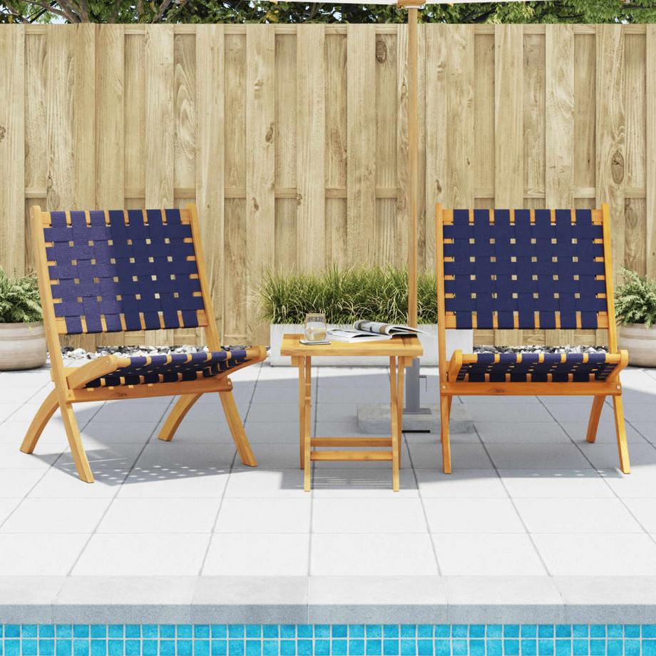 VidaXL sedia pieghevole da giardino Legno  
