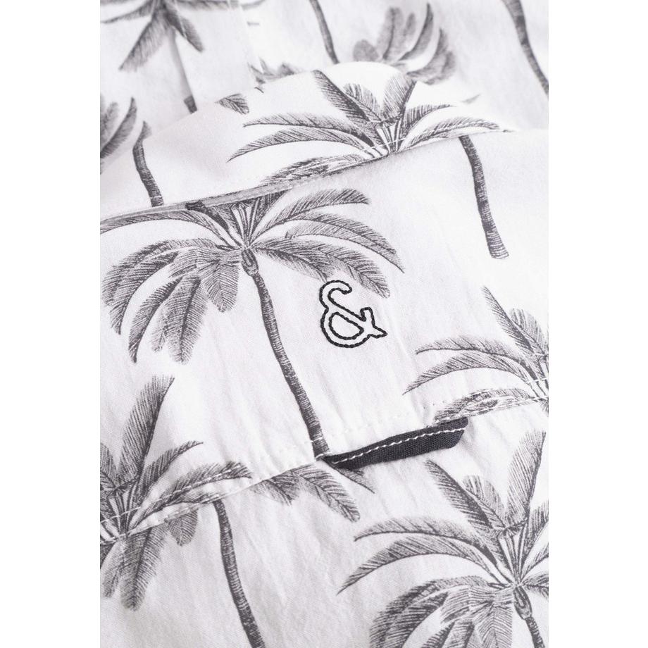 Colours & Sons Kurzarmhemd Palmen Print  