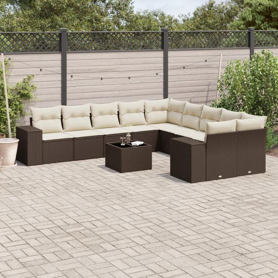 VidaXL set divano da giardino Polirattan  