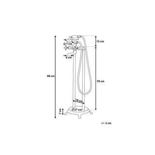 Beliani Robinet de baignoire en Laiton Glamour HEBBE  