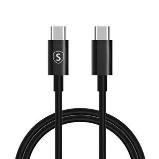 B2X  Schnellladekabel USB-C auf USB-C 60 W, 3 A, PD, 1 m – Schwarz 