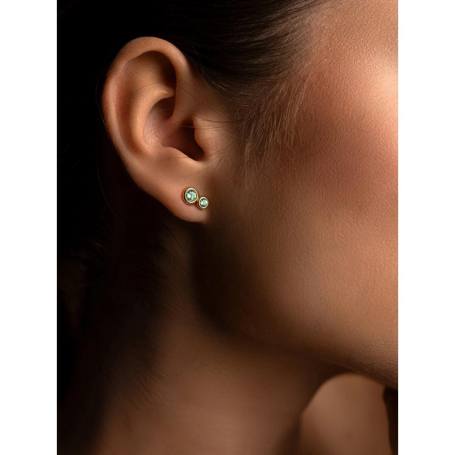 PHANTASYA  Ohrstecker mit Moissanite 2404 Vergoldet 
