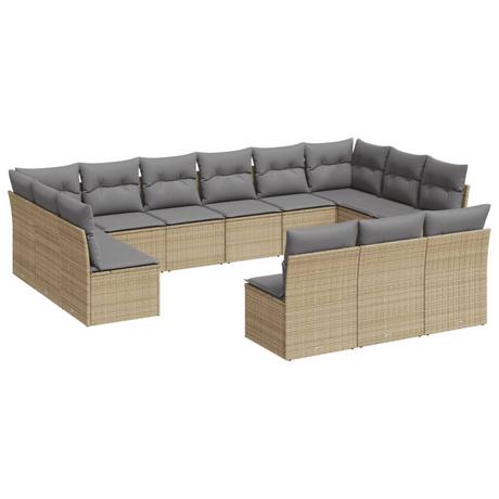 VidaXL set divano da giardino Polirattan  