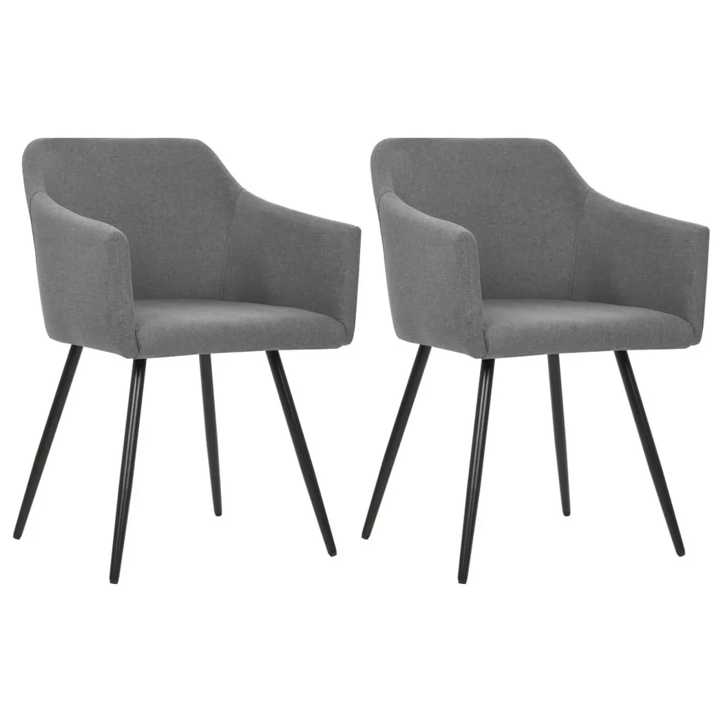 VidaXL - Chaise de salle à manger tissu, One Size, Gris