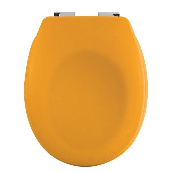Image of spirella Toilettensitz Duroplast NEELA Matt Gelb - Scharniere aus verchromtem ABS