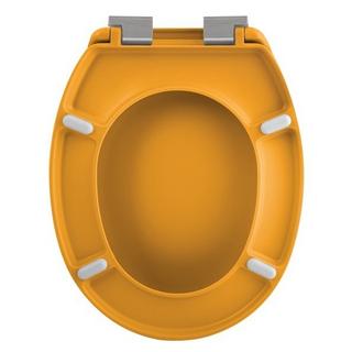 spirella Toilettensitz Duroplast NEELA Matt Gelb - Scharniere aus verchromtem ABS  